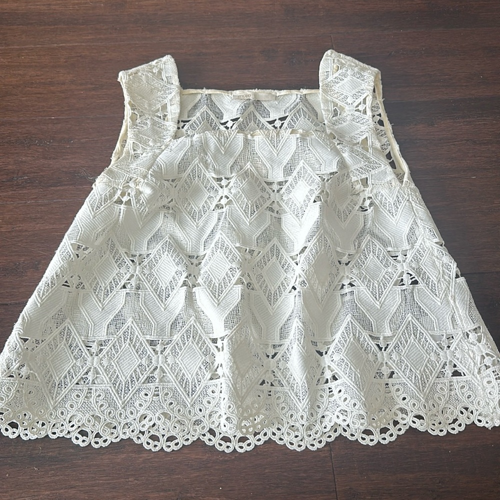 Maje lace babydoll top